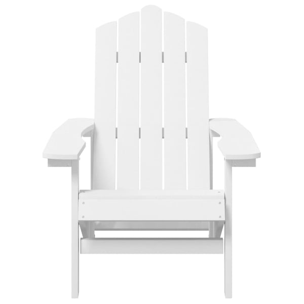 vidaXL Adirondack hagestol med bord HDPE hvit