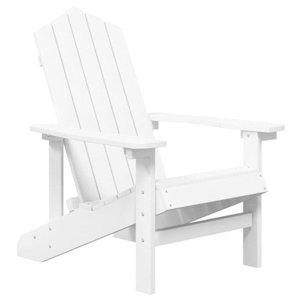 vidaXL Adirondack hagestol med bord HDPE hvit