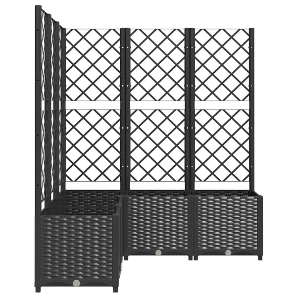 vidaXL plantekasse med espalier 120x120x136 cm PP sort