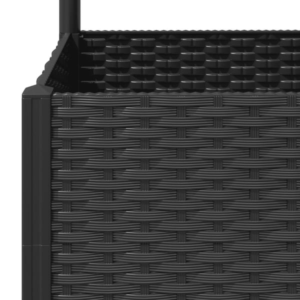 vidaXL Hagepotte med espalier svart 80x40x136 cm PP