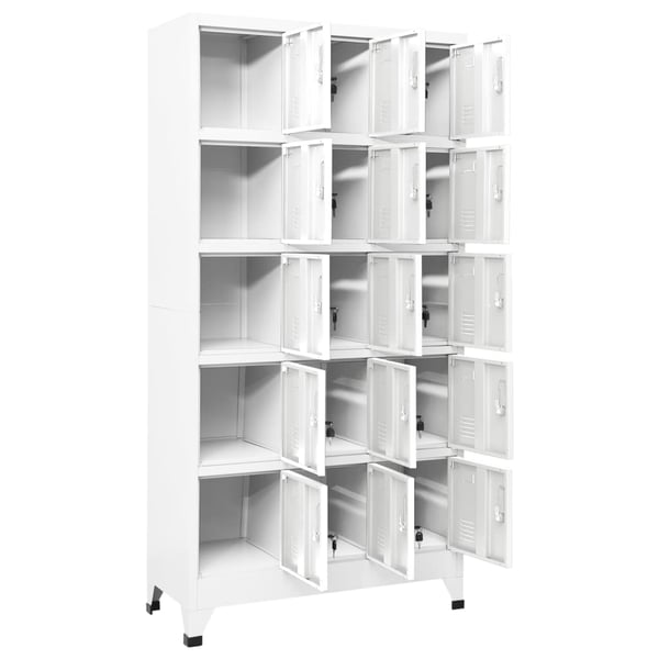 vidaXL skab 90x40x180 cm stål lysegrå