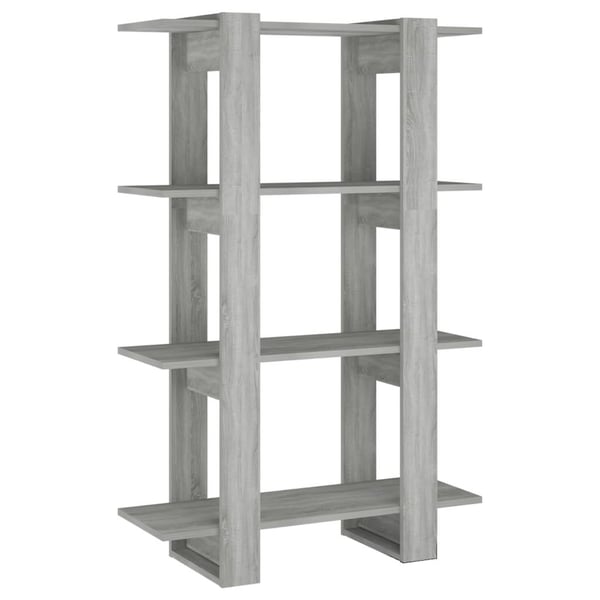 vidaXL bogreol/rumdeler 80x30x123,5 cm grå sonoma-eg