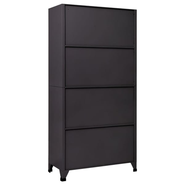 vidaXL Oppbevaringsskap antrasitt 90x45x180 cm stål