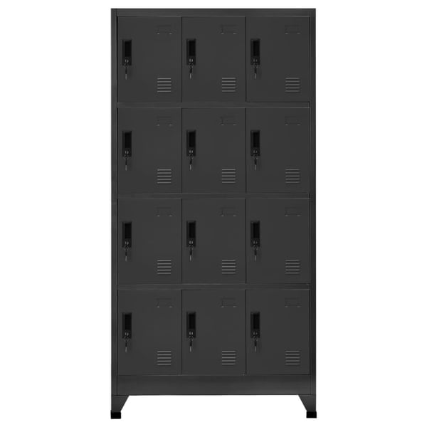 vidaXL Oppbevaringsskap antrasitt 90x45x180 cm stål