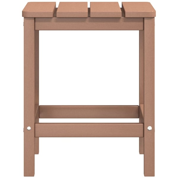 vidaXL Adirondack hagestoler med fotstøtte og bord HDPE brun