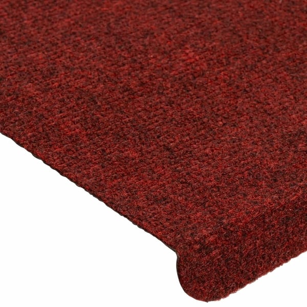 vidaXL Selvklebende trappematter 15 stk 65x24,5x3,5 cm rød