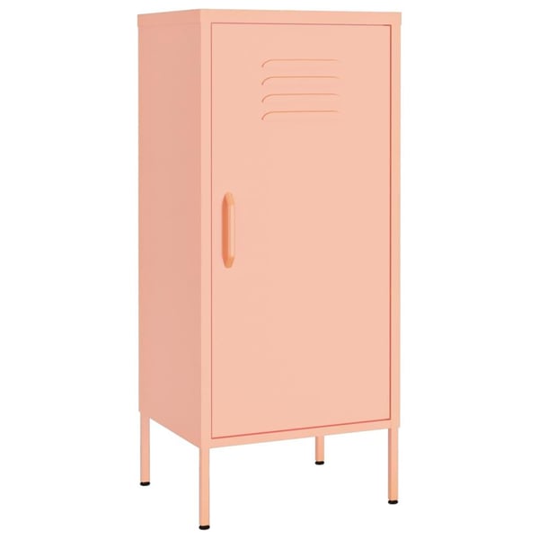 vidaXL Oppbevaringsskap rosa 42,5x35x101,5 cm stål