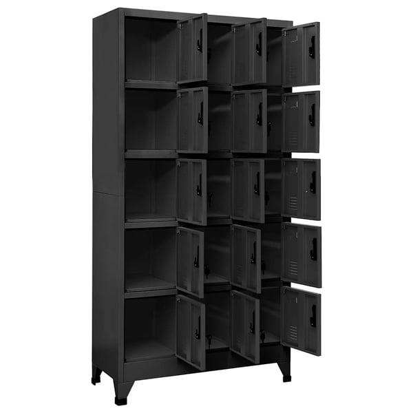 vidaXL Oppbevaringsskap antrasitt 90x40x180 cm stål