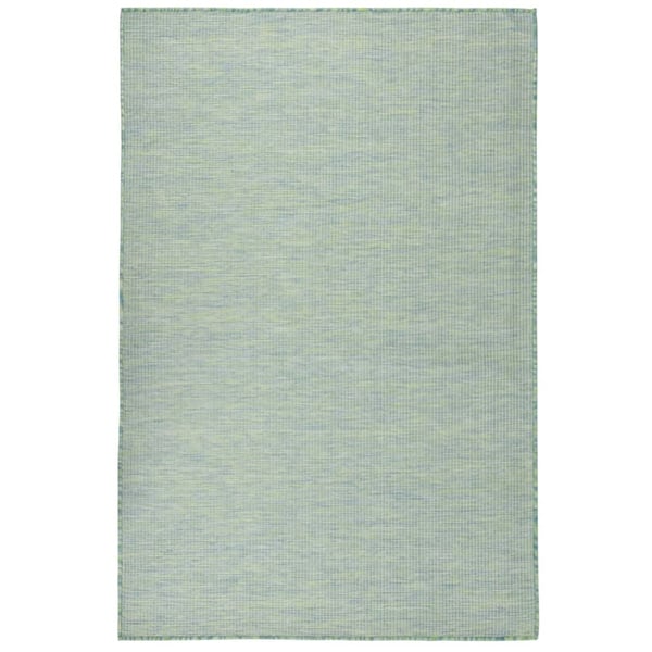 vidaXL fladvævet udendørstæppe 120x170 cm turkis