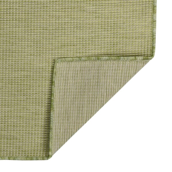 vidaXL Ulkomatto flatweave 120x170 cm vihreä