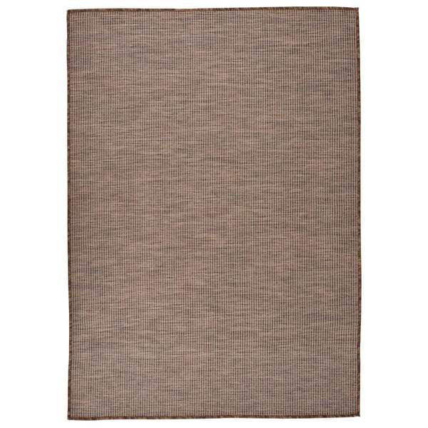 vidaXL Ulkomatto Flatweave 140x200 cm ruskea