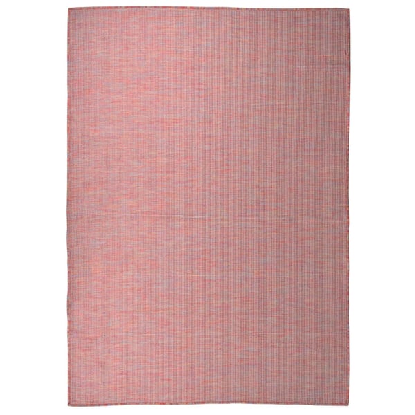 vidaXL fladvævet udendørstæppe 140x200 cm rød