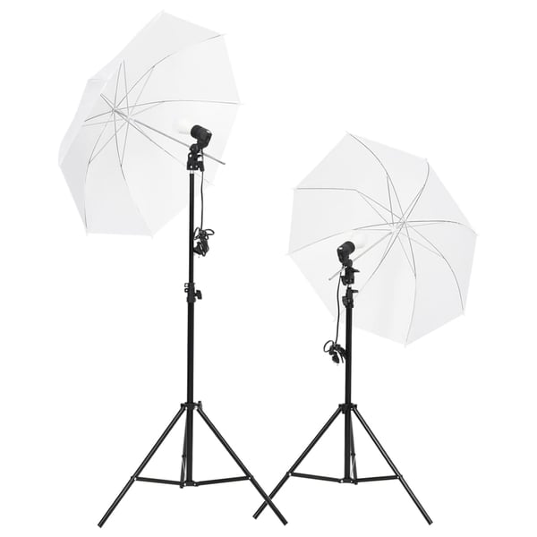 vidaXL fotostudiesæt med lampesæt og baggrund