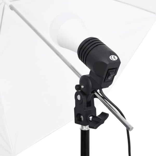 vidaXL fotostudiesæt med lampesæt og baggrund