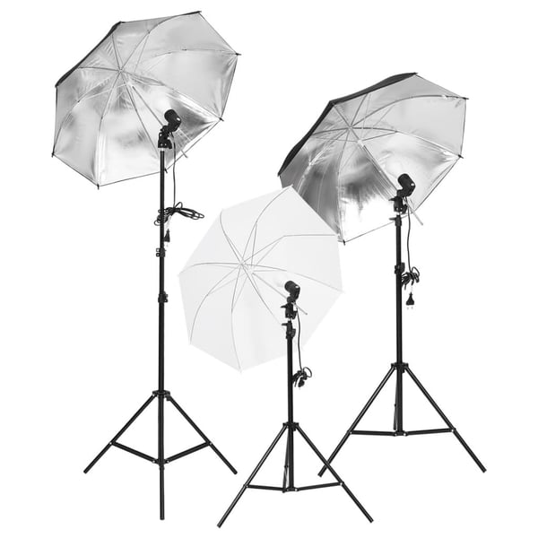 vidaXL fotostudiesæt med lampesæt og baggrund