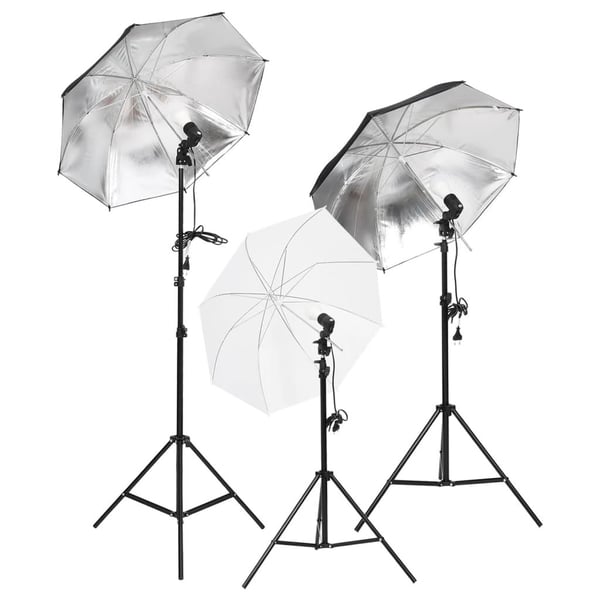 vidaXL fotostudiesæt med lampesæt og baggrund