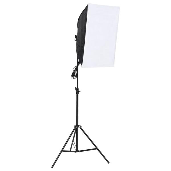 vidaXL fotostudiesæt med lampesæt + baggrund og reflektor