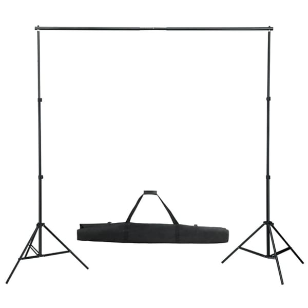 vidaXL fotostudiesæt med lampesæt + baggrund og reflektor