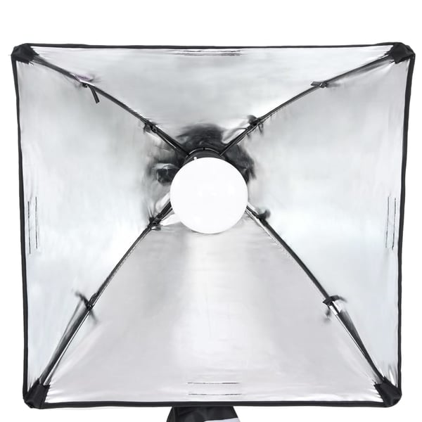 vidaXL fotostudiesæt med lampesæt + baggrund og reflektor