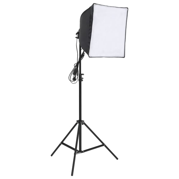 vidaXL fotostudiesæt med lampesæt + baggrund og reflektor