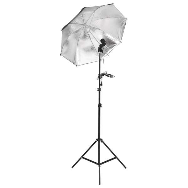 vidaXL Fotostudiosett med lyssett, bakgrunn og reflektor