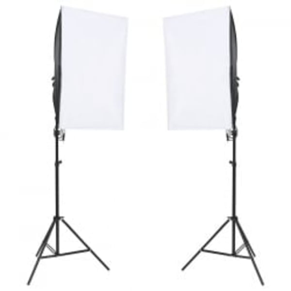 vidaXL Fotostudiosett med lyssett og bakgrunn
