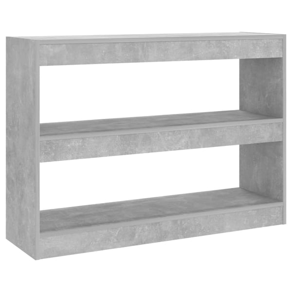 vidaXL Bokhylle/romdeler betonggrå 100x30x72 cm