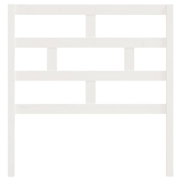 vidaXL Sengegavl hvit 96x4x100 cm heltre furu