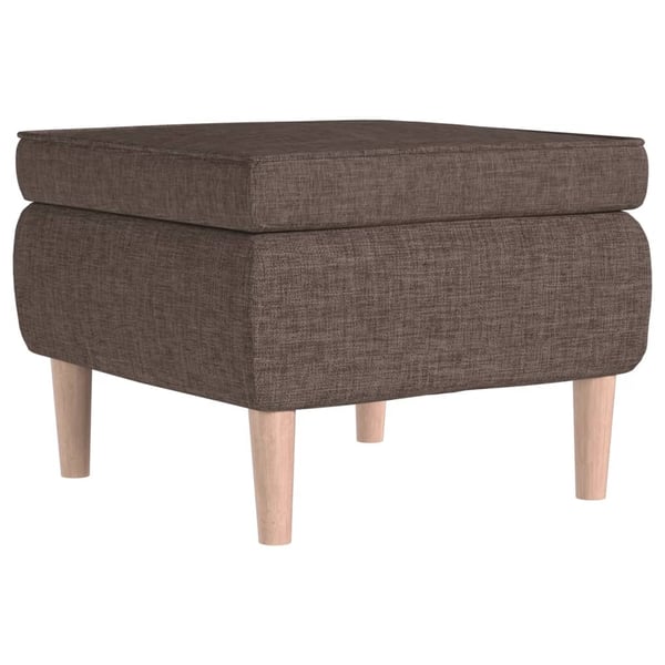 vidaXL Pall med träben taupe tyg