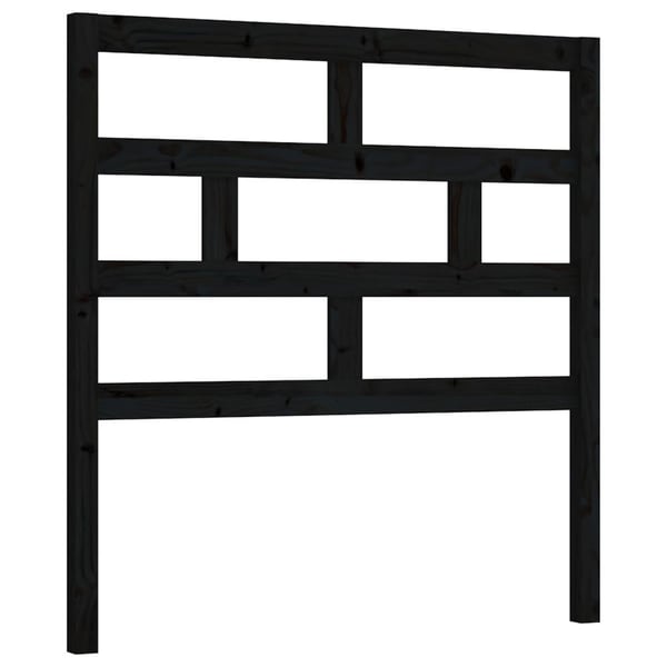 vidaXL Sengegavl svart 96x4x100 cm heltre furu