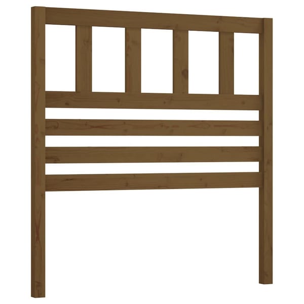 vidaXL Sengegavl honningbrun 81x4x100 cm heltre furu