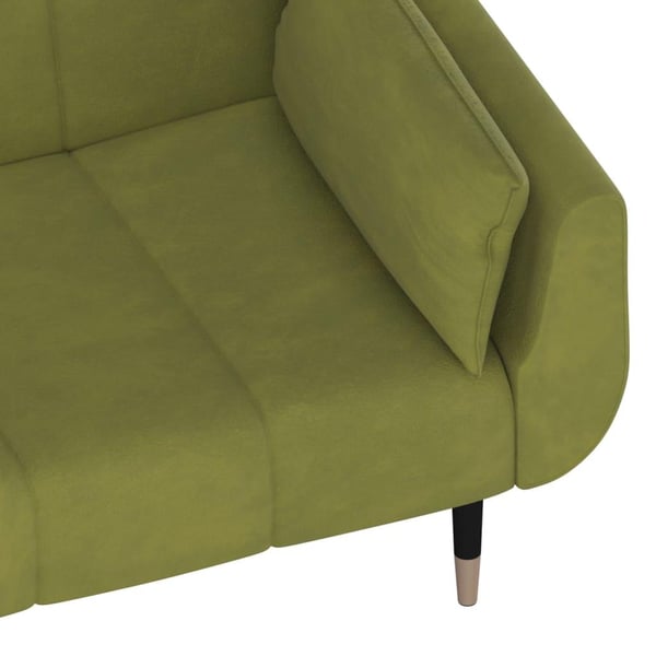 vidaXL 2-personers sovesofa med 2 puder fløjl lysegrøn