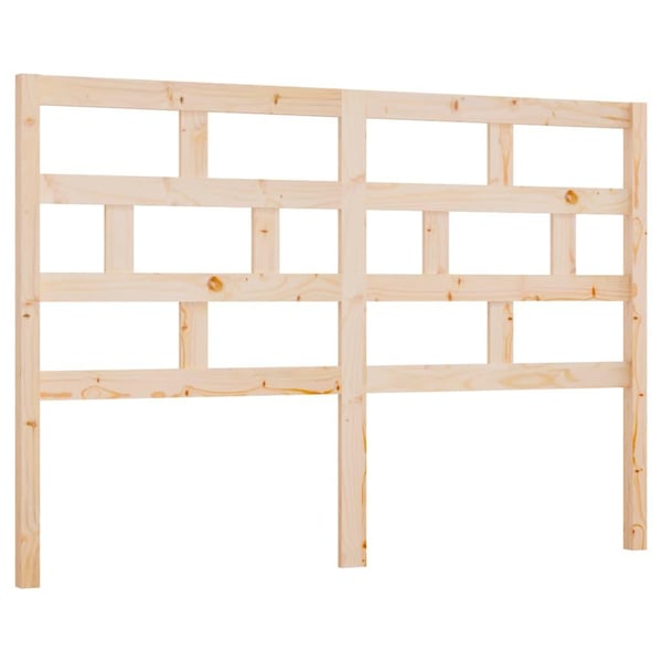 vidaXL Sengegavl 126x4x100 cm heltre furu