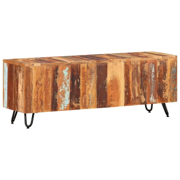 vidaXL TV-benk 110x30x40 cm gjenvunnet heltre