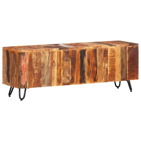 vidaXL TV-benk 110x30x40 cm gjenvunnet heltre