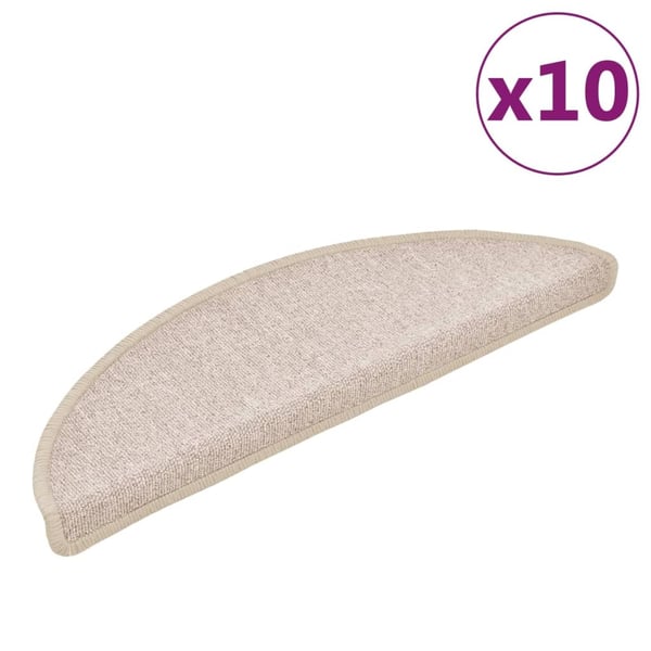 vidaXL trappemåtter 10 stk. 56x17x3 cm gråbrun