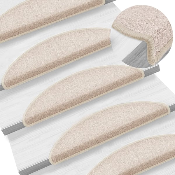 vidaXL trappemåtter 10 stk. 56x17x3 cm gråbrun
