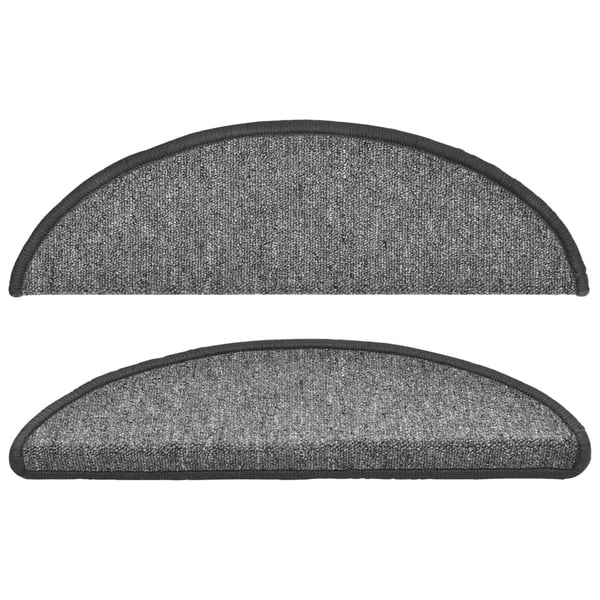 vidaXL trappemåtter 10 stk. 56x17x3 cm mørkegrå