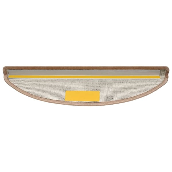 vidaXL Trappematter 10 stk 56x17x3 cm lysebrune halvrund