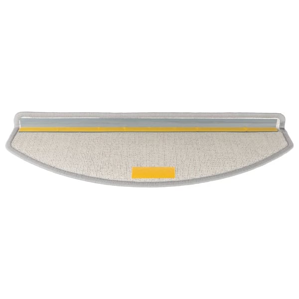 vidaXL Trappematter 10 stk 65x24x4 cm lysegrå halvrund store