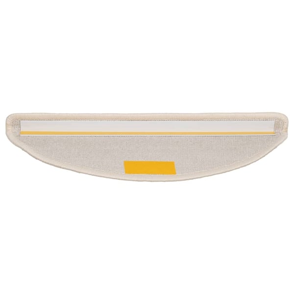 vidaXL Trappematter 10 stk 56x17x3 cm hvite halvrund