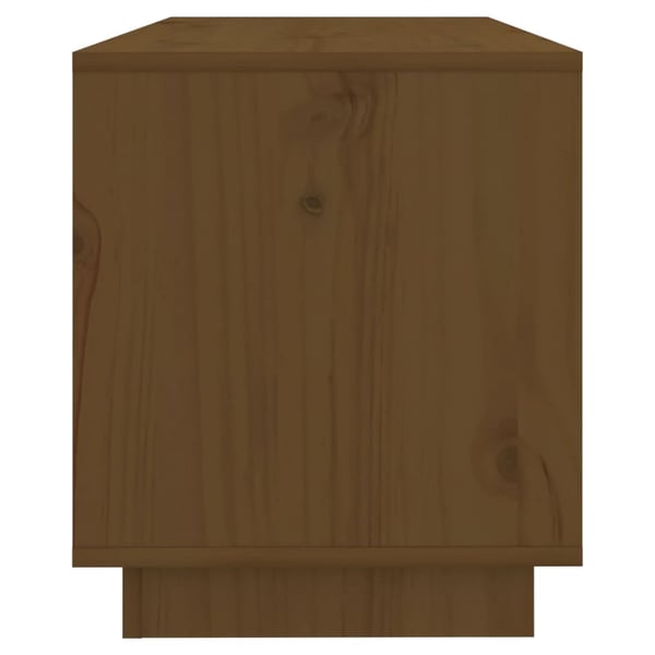 vidaXL TV-benk honningbrun 74x34x40 cm heltre furu