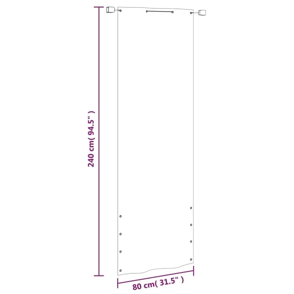 vidaXL Balkongskärm ljusgrön 80x240 cm oxfordtyg