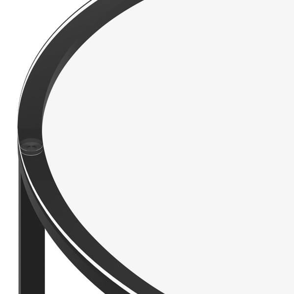 vidaXL stuebord 70 cm hærdet glas sort og hvid marmoreffekt