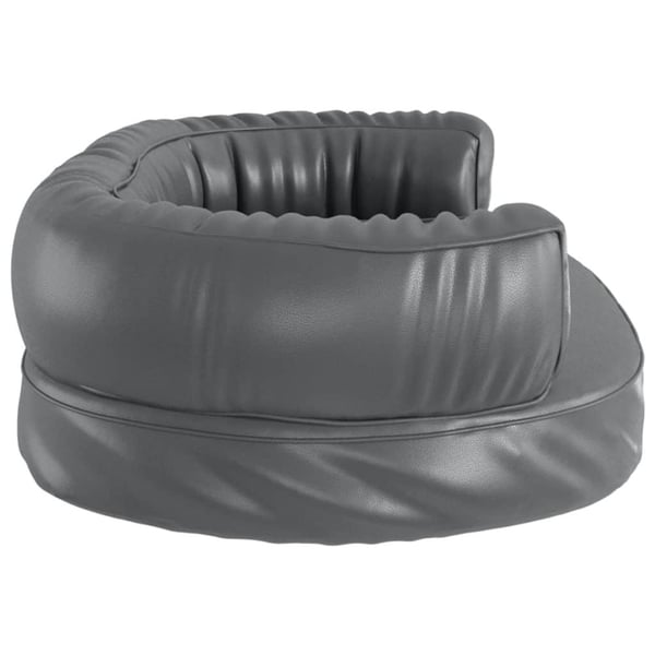 vidaXL Ergonomisk hundbädd grå 60x42 cm konstläder