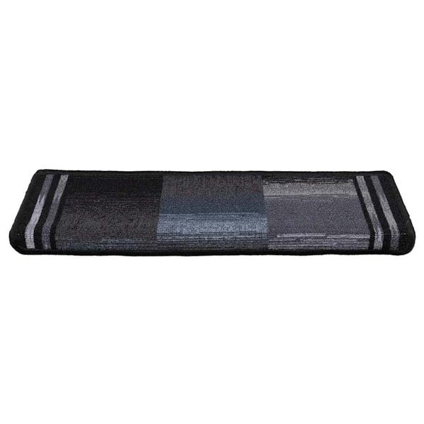 vidaXL selvklæbende trappemåtter 10 stk. 65x21x4 cm sort og grå