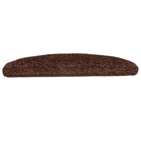 vidaXL Trappematter 10 stk 65x21x4 cm brune halvrund store