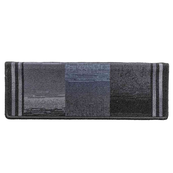 vidaXL Selvklebende trappematter 5 stk 65x21x4 cm svart og grå
