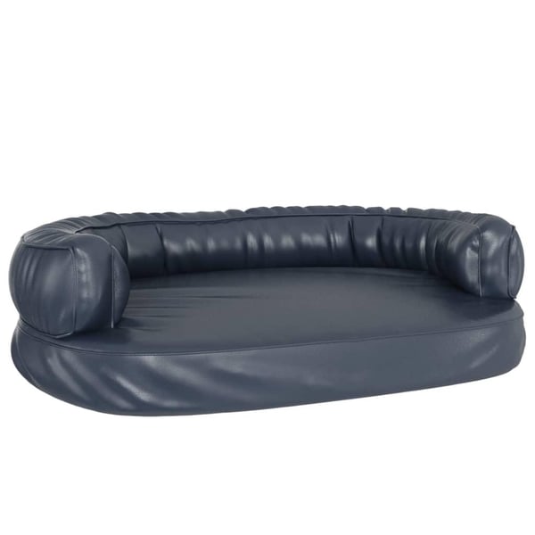 vidaXL ergonomisk hundeseng 88x65 cm skum og kunstlæder mørkeblå