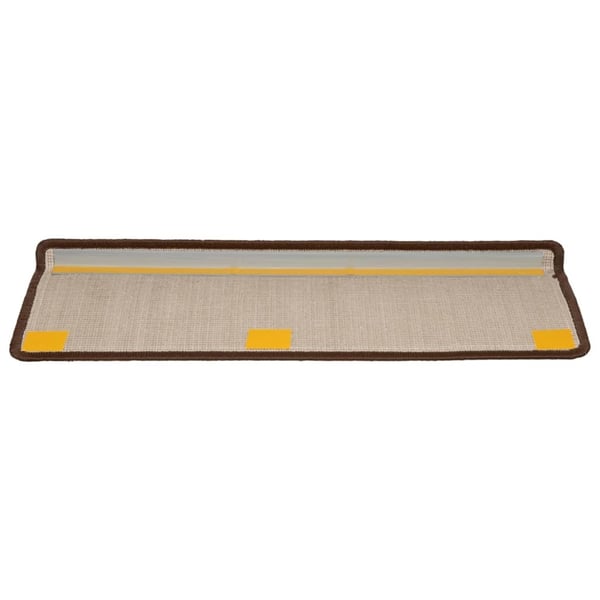 vidaXL trappemåtter 10 stk. 65x21x4 cm brun